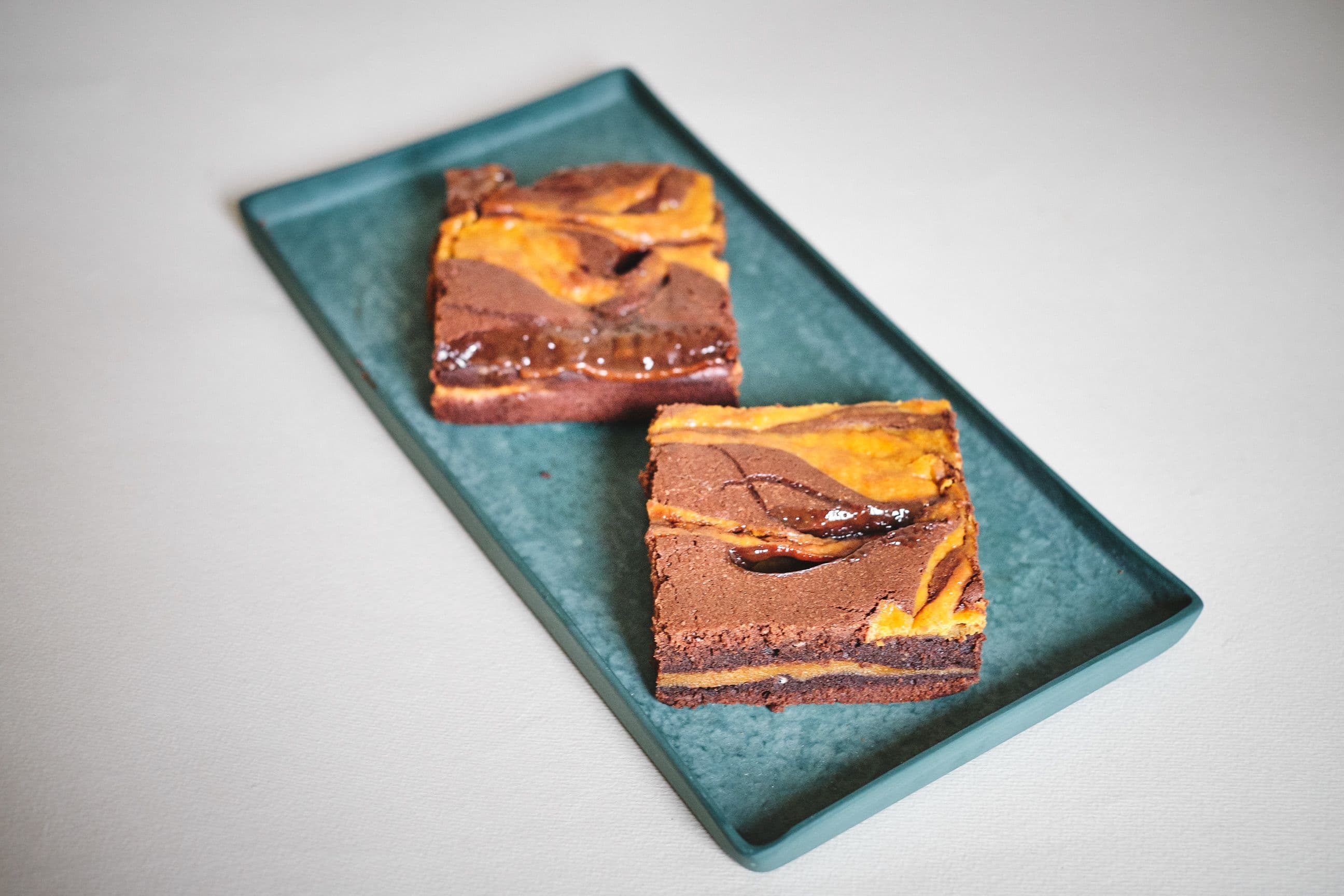 Soolakaramelli-kõrvitsa šokolaadibrownie